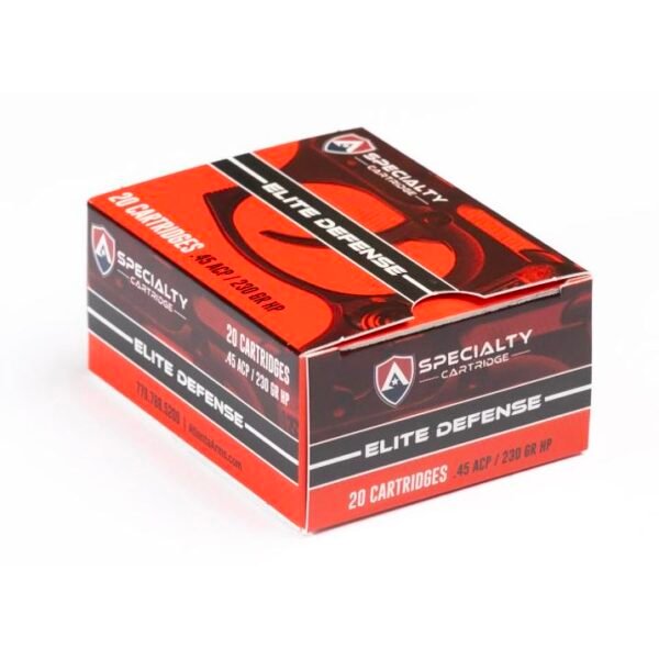 Atlanta Arms Elite Defense Handgun Ammunition .45 Auto 230gr JHP 925 fps 20/ct