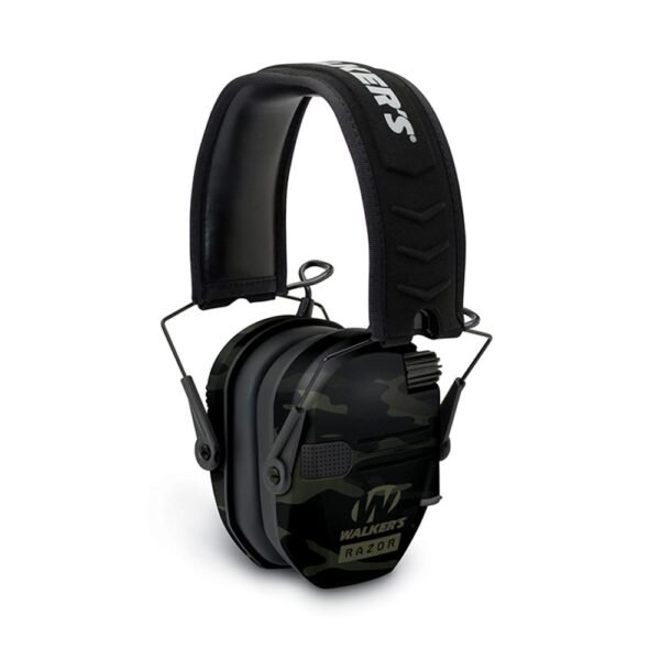 Walker's Razor Slim Shooter Folding Electronic Muff--Camo Grey
