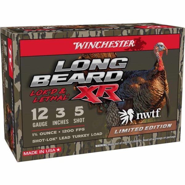 Winchester NWTF 50th Anniversary Long Beard Turkey Shotshells 12 ga 3" 1-3/4oz 1200 fps #5 10/ct