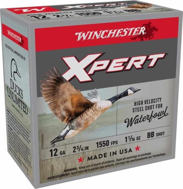 Winchester Xpert High Velocity Steel Shotshells 12 ga 2-3/4" 1-1/16 oz 1550 fps #BB 25/ct