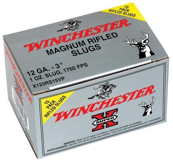 Winchester Super-X Rifled Slug 12 ga 3" 1 oz 1760 fps Slug 15/ct