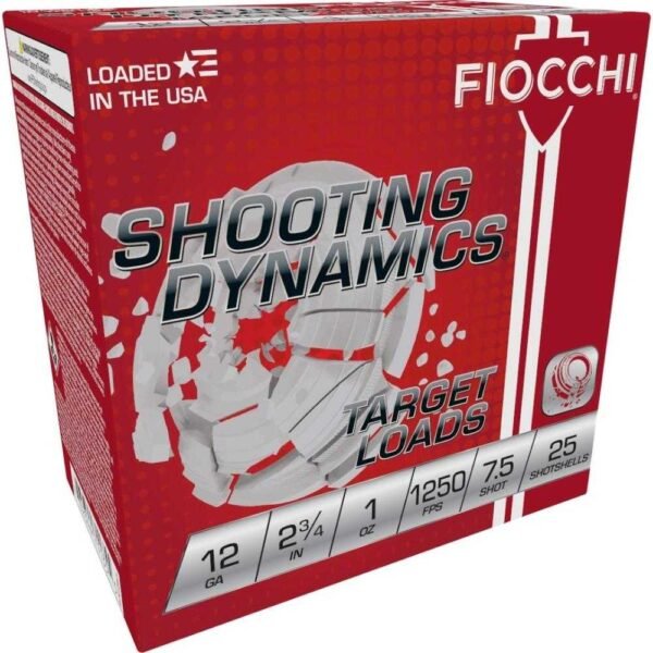 Fiocchi Shooting Dynamics Shotshells 12ga 2-3/4 in 1oz #7.5 1250 fps 25/ct