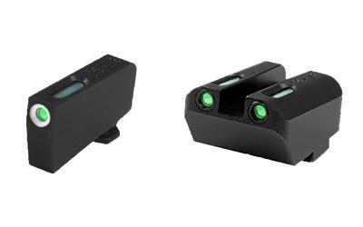 Truglo TFX Tritium/Fiber-Optic Day/Night Sight Set fits GLOCK 17 / 17L 19 22 23 24 26 27 33 34 35 38 and 39 (Suppressor Low) - White Outlin