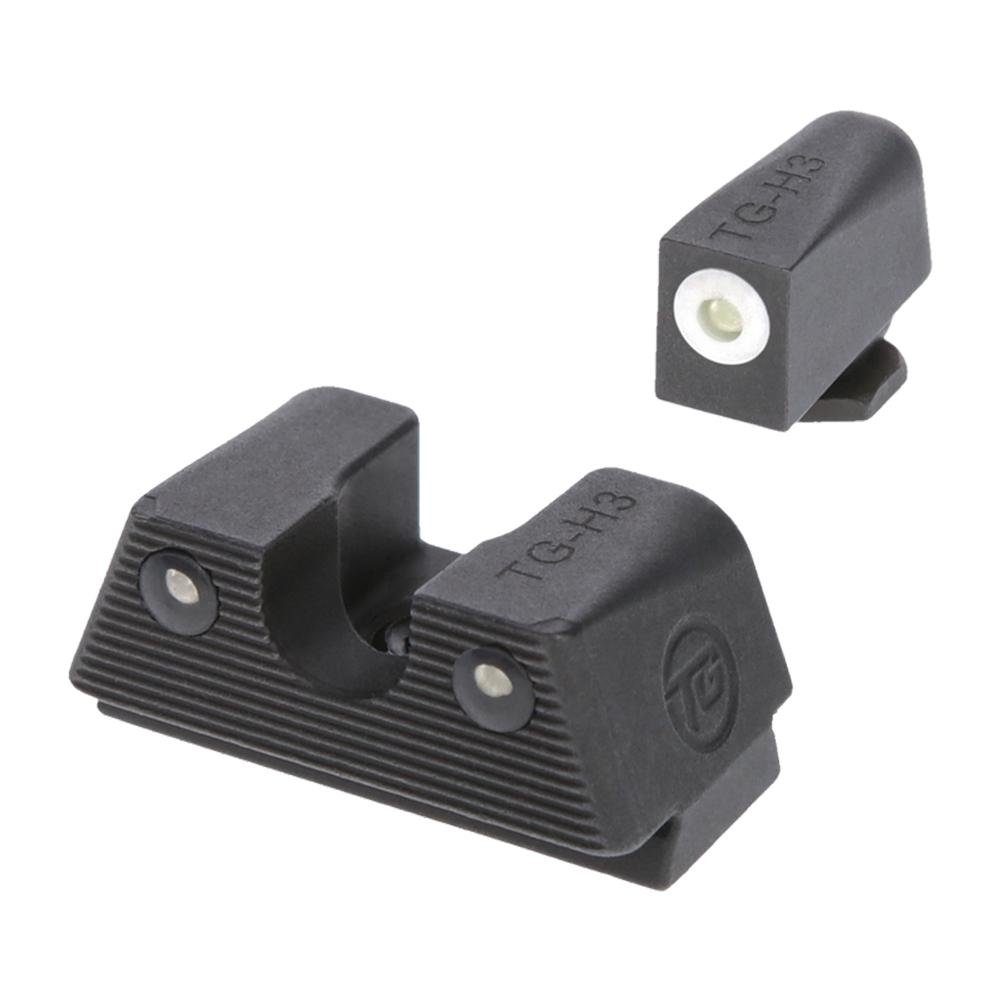 https3A2F2Fmedia.chattanoogashooting.com2Fimages2Fproduct2FXRTG231G1XW2FXRTG231G1XW.jpg Truglo Tritium Night Sights Low Set Green with White Front Green Rear for Glock