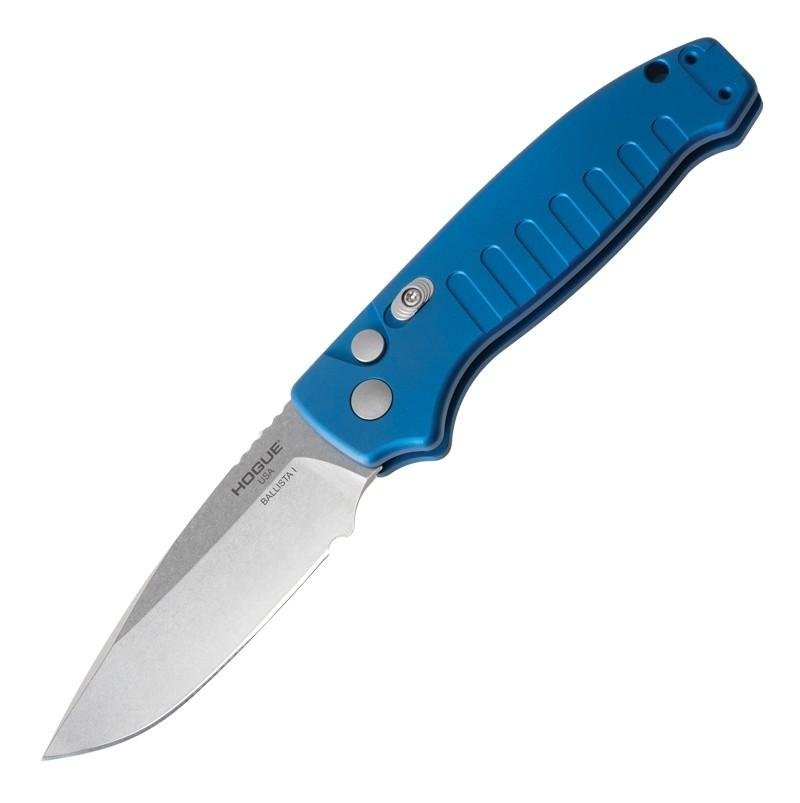 https3A2F2Fmedia.chattanoogashooting.com2Fimages2Fproduct2Fjn641332Fjn64133.jpg Hogue Ballista I Automated Folder Knife 3 1/2" Drop Point Blade Blue