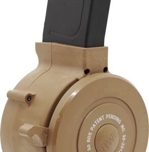 IVER JOHNSON MAGAZINE AR15 - 223 50RD DRUM TAN POLY