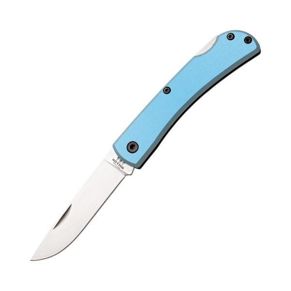 Bear & Son Locking Farmhand Folding Knife 2-3/4" Drop Point Blade Blue with Clip