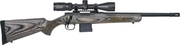 MOSSBERG MVP PATROL 5.56NATO 16.25IN BARREL MEDIUM BULL RIFLE SIGHTS 10RD MAGAZINE THREADED WITH A2 FLASH SUPPRESSOR GRAY LAMINATE STOCK AND VORTEX 3-9X40 SCOPE INSTALLED MATTE BLUE TALO 27705