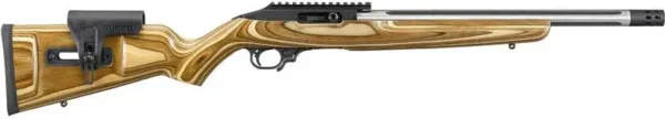 RUGER 10/22 COMP 22LR RIFLE 16.1" NATRL BRN LAM STOCK/STAINLESS 10RD