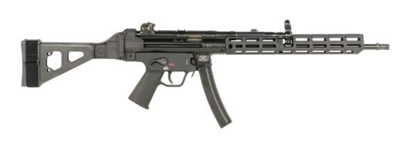 HK SP5L ELITE 9MM 16.5IN BARREL 30RD MIDWEST INDUSTRIES M-LOCK HANDGUARD QD SOCKETS SBT5 ARM BRACE 81001190
