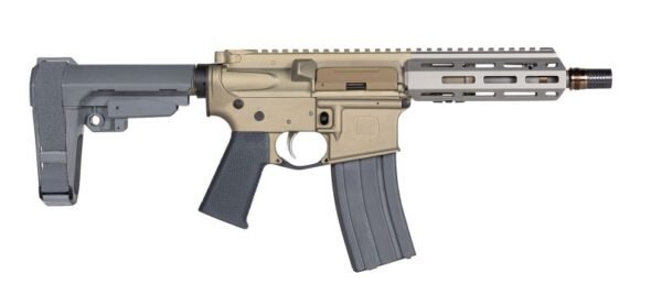 Q SUGAR WEASEL 300 BLACKOUT 7IN BARREL 1IN 15 TWIST PISTOL WITH BRACE GRAY ACCENTS SW-300BLK-7IN-PISTOL
