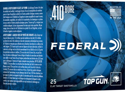 FEDERAL TOP GUN 410 2.5" 1/2OZ - #9 1330FPS 250RD CASE LOT