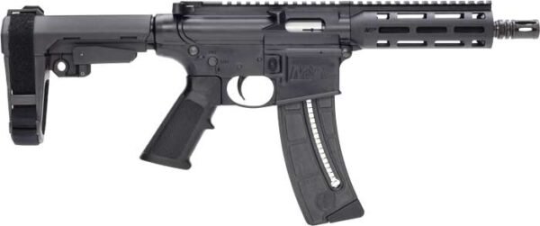 S&W M&P15-22 PISTOL 22LR 8" - 25-SH W/ADJ ARM BRACE BLACK