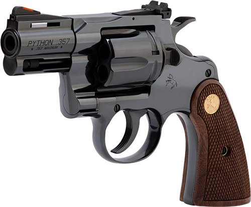 COLT PYTHON 357MAG 2.5" 6RD - BLUED WALNUT GOLD MEDALLION