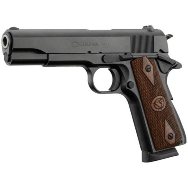Chiappa 1911 Field Handgun 9mm Luger 10rd Magazine 5" Barrel Black with Walnut Grip