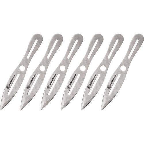 Smith & Wesson 6 8" Throwing Knives 4 1/4" Blade Silver