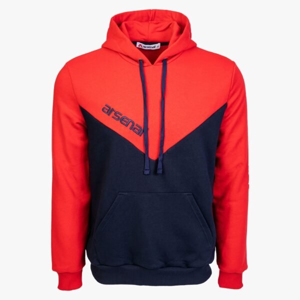 Arsenal X-Large Blue / Red Sport Cotton-Poly Relaxed Fit Pullover Hoodie