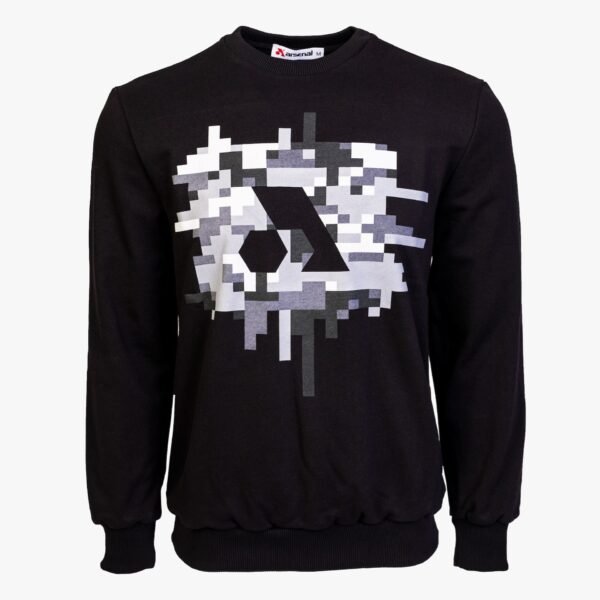 Arsenal Large Black Cotton-Poly Standard Fit Centre Graphic Pullover Sweater