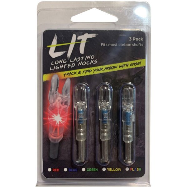 Flex Fletch LIT Lighted Arrow Nocks .246 Green 3 pk.