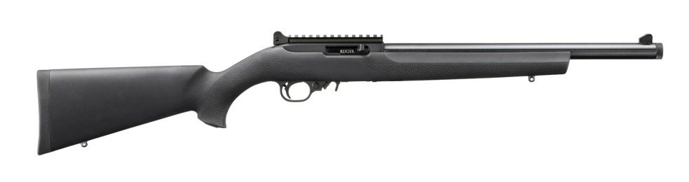 RUGER 10/22 22LR 16.12IN TB BARREL 10RD BLACK/ HOGUE OM STK PROTECTED BLADE FS GR ADJ REAR SIGHT 32024