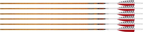 EASTON ARROW 6.5 CARBON LEGACY - 600 4" FEATHER LEFT HELI. 6PK