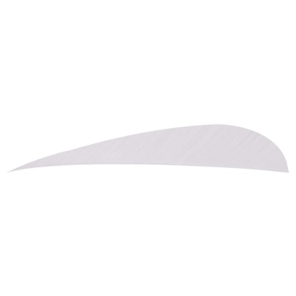 Trueflight Parabolic Feathers White 4 in. RW 100 pk.