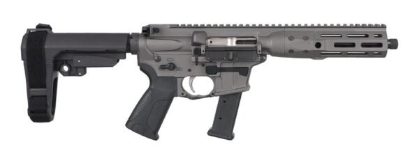 LWRC IC-9 9MM 8.5IN BARREL 33RD TUNGSTEN GREY PISTOL WITH SBA3 BRACE ICP9TG8SBA3