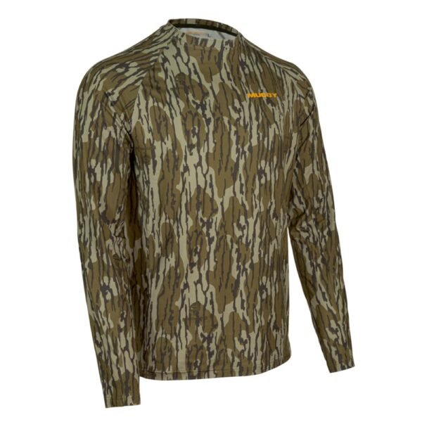 Muddy Base Layer Crew Long Sleeve Shirt Mossy Oak Bottomland S