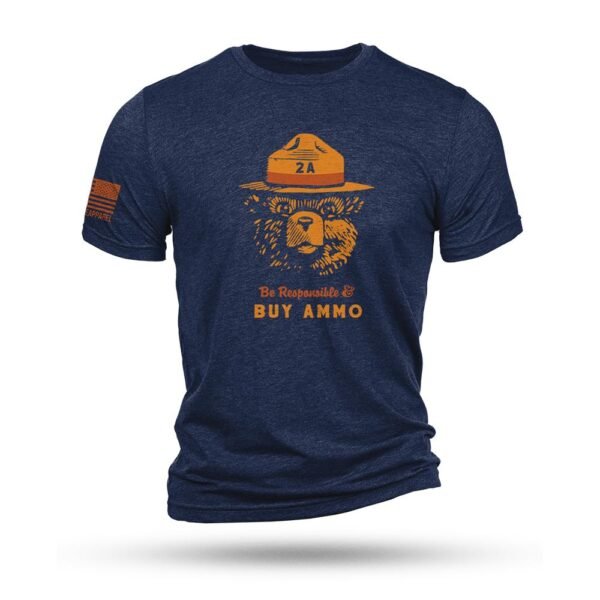 Nine Line 2A Bear Navy Triblend T-Shirt XL