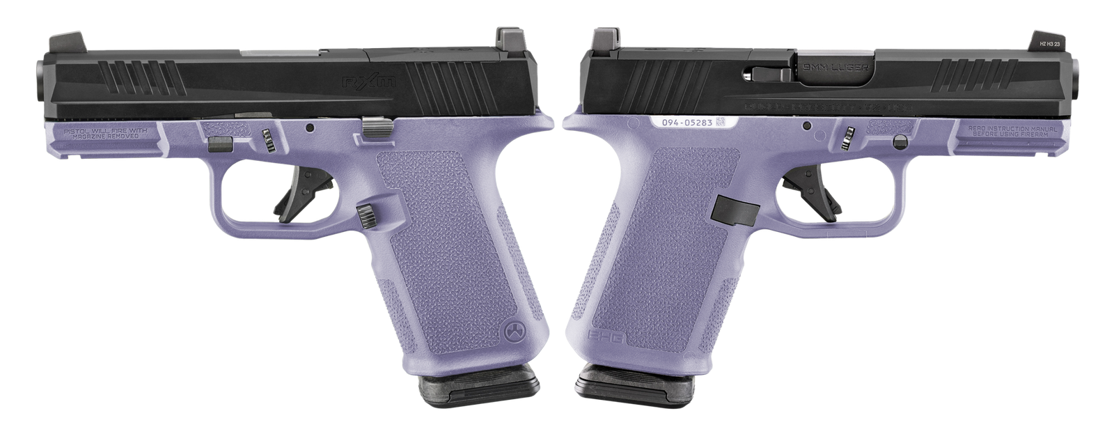 RUGER RXM 9MM PISTOL 4" BBL CRUSHED ORCHID PURPLE MAGPUL EHG, O.R. 2-15RD MAGS - ORION EXCLUSIVE