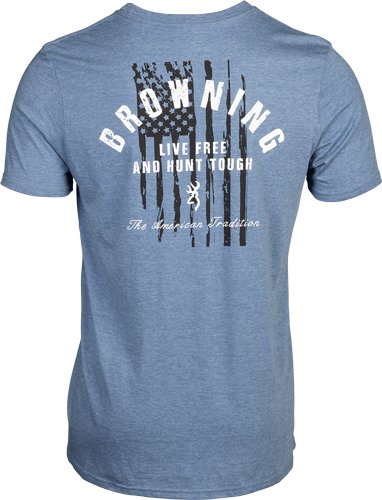 BROWNING SS T-SHIRT HUNT TOUGH - BLUE LARGE