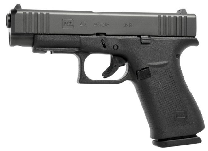 GLOCK 48 9MM 4.17IN BARREL 15RD BLACK FXD 5.5LB W/FRONT RAILS PA4850203FR