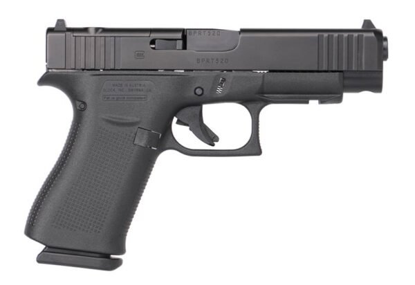 GLOCK  48  MOS  9MM  4.17IN  BARREL 15RD  BLACK  MOS  FXD  5.5LB  W/FRONT  RAILS  PA4850203FRMOS