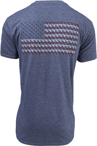 GLOCK OEM HEATHERED NAVY - PISTOL FLAG T-SHIRT X-LARGE