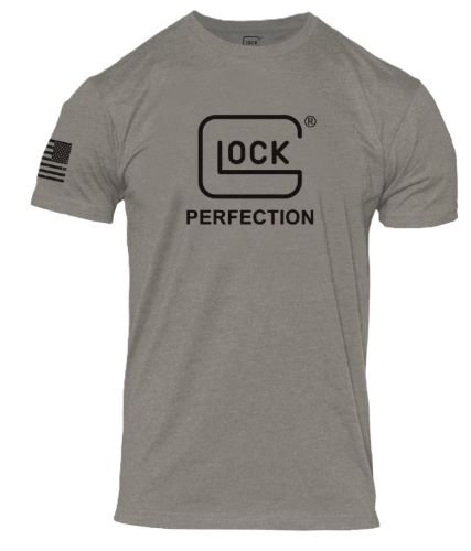 GLOCK PERFECTION TEE SHORT - SLEEVE T SHIRT 2XL STONE GREY